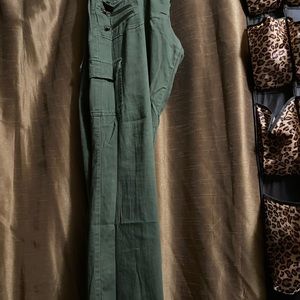 Olive green khaki jeans